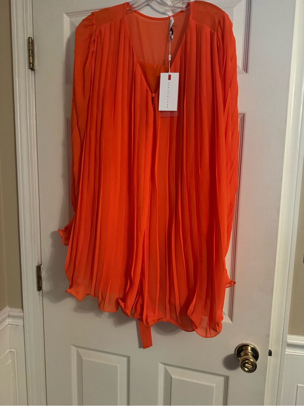Pleated Orange Women’s Skirt - Unbranded Romper